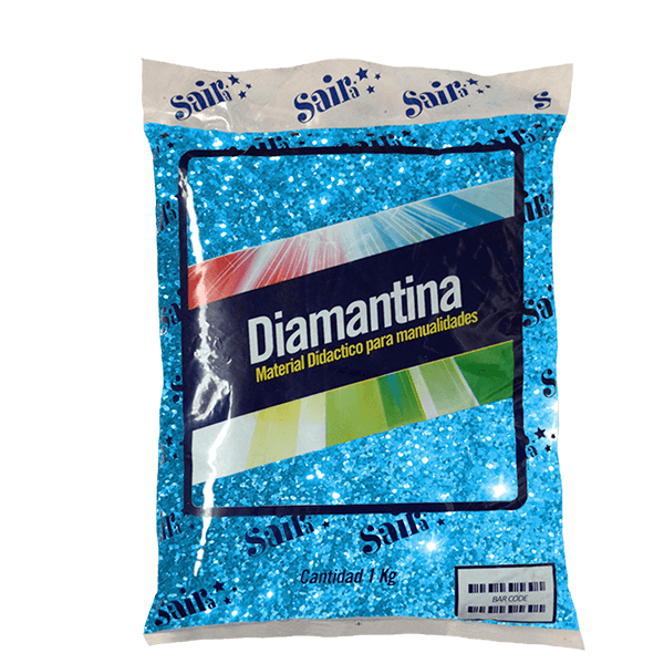 DIAMANTINA GRUESA BOLSA 1KG 22 AZUL CIELOAZUL IRISADO